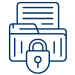 icon showing a file inside a folder with a lock